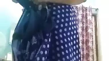 School teacher stripping saree and nude fingering