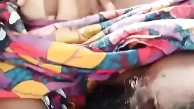 Desi Bhabi Getting Boobs Pressed By Husband