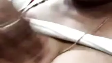 Mature aunty licking dick role-play on video call