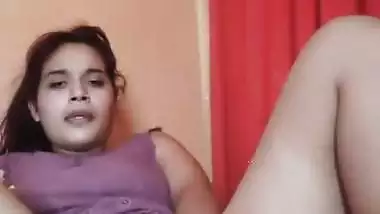 Indian nude girl from Mumbai fingers her pussy and moans