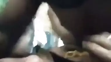 Selfie sex video of lonely Tamil aunty with mama